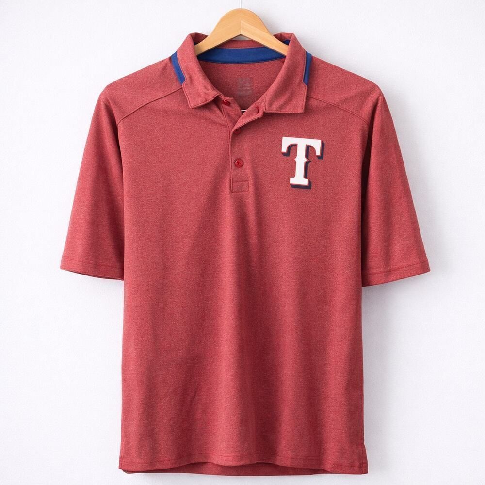 Nike Texas Rangers Baseball SS Red Polo Shirt Large